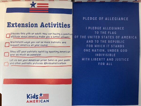 Preview of page 3 of the Patriotism Box booklet